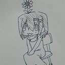 頭から花