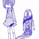 群青と窓付きと鮮やかな影