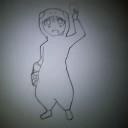 光らせの子描いてみた（ペン入れまで）
