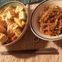 麻婆ラーメン・そして牛蒡のお惣菜♪
