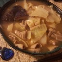 お野菜たっぷりほうとう♪　 そして、麻婆豆腐とマンゴーです！　