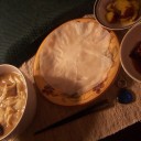 鴨肉をライスペーパーで♪ ほうとう♪ デザートはロイズの生チョコです☆