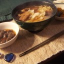 豚の角煮ラーメンにぴりりな蒟蒻・ほくほくかぼちゃ♪
