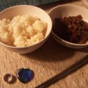 但馬牛とこんにゃくのコロコロ煮物に白いご飯☆