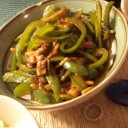 青椒肉絲＆麻婆春雨＆ごぼうのお味噌汁定食♪♪
