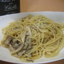 キノコと2種類のチーズのパスタ。