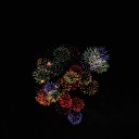 どこかの花火　　bright crack