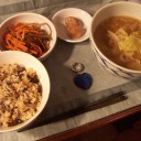 ◇☆◇　芯からじんわりカノジョごはん♪ ･･･ 梅干に松前漬けにモツのスープにひじきご飯☆ ◇☆◇