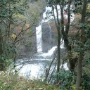 茨城県民の日　袋田の滝と六角堂