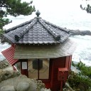 茨城県民の日　袋田の滝と六角堂