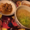 ♪◇◇♪ Фф　♪◇◇♪　お葱たっぷりラーメン・蕗と筍の煮物・サトイモの煮物　♪◇◇♪ фФ　♪◇◇♪