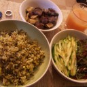 §高菜炒飯高菜炒飯§　♪海藻サラダ＆豚と筍の炭火焼＆ピンクグレープフルーツジュース♪　§高菜炒飯高菜炒飯§