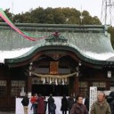 あいにくの空模様の初詣
