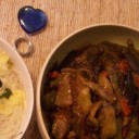 ♥♡*•♫♪♪♫•*♡♥　ふわふわ玉子のあったかおそうめんと麻婆茄子♥♡*•♫♪♪♫•*♡♥
