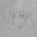 背中を押すなのはさん