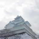 雪の中