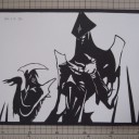 計画停電の簡易まとめと計画停電の簡易Q&Aとノーンの僧侶DE切り絵