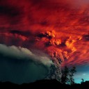 チリの火山噴火