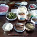 祖父母の朝食。