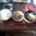 祖父母の朝食。