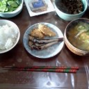 祖父母の朝食。