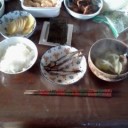 祖父母の朝食。