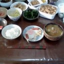 祖父母の朝食。