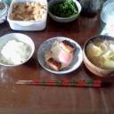 祖父母の朝食。
