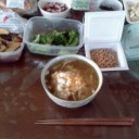 祖父母の朝食。