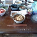 祖父母の朝食。