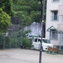 ベランダから滝