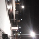 夜の雪景色。