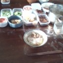 祖父母の朝食。
