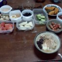 祖父母の朝食。