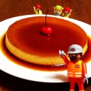 大きいプリンと小さいたい焼き