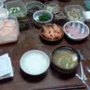 祖父母の朝食。