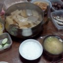 祖父母の朝食。