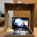 Skypeでカードゲームをする時のカメラ固定装置試作版１号