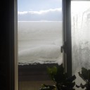 隣家の屋根。