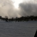 雪山にて