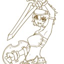 兵士描いてる