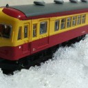 大雪の中で