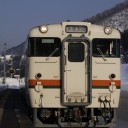 雪晴れの斜光線