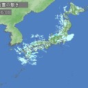 いま天気図を見れば煙トレイルの投下範囲がよく判る。