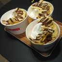 できたて熱々厚切りのポテトチップスにソフトクリームを添えてロイズのチョコレイトをトロ～リとかけたものが滅茶苦茶美味しかった話