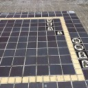 歩道で将棋できる町！