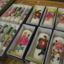 冬場の生花がない時の代わりに絵ろうそく！