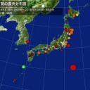 福島原発からの風は日本海側から九州に。