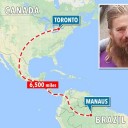 カナダの不明男性、失踪から5年後に南米アマゾンで保護