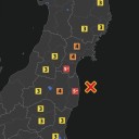 震源から ３５ km ⇒ 【 フクイチ 震度 ５ 強 】／福一ライブカメラ（４号機側）、昨夜から写ってません／飛散した放射性物質が、関東全域で検出できる。